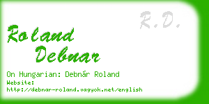 roland debnar business card
